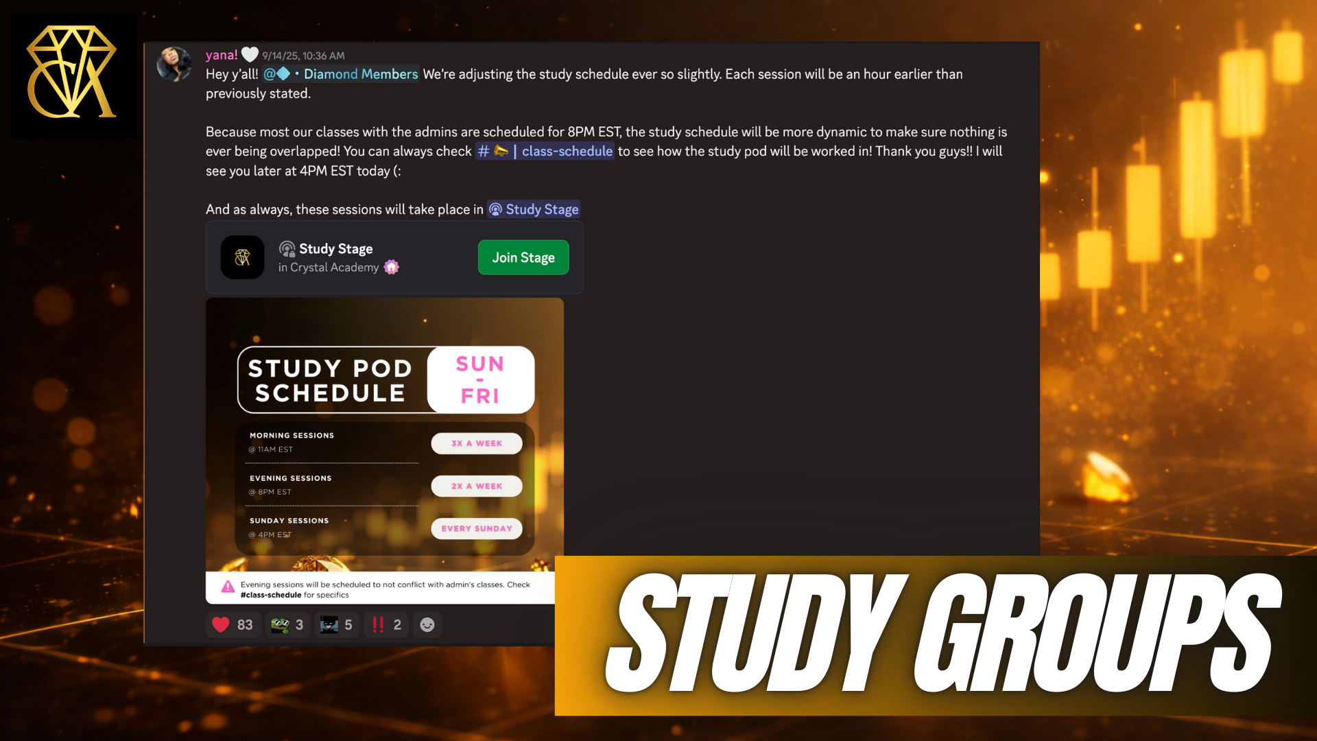 Study Groups - Crystal Academy Trades Discord Community